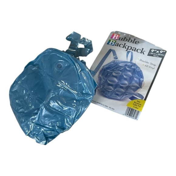 Other - Vintage “Bubble Backpack” Inflatable Vinyl Bag 9″×9″